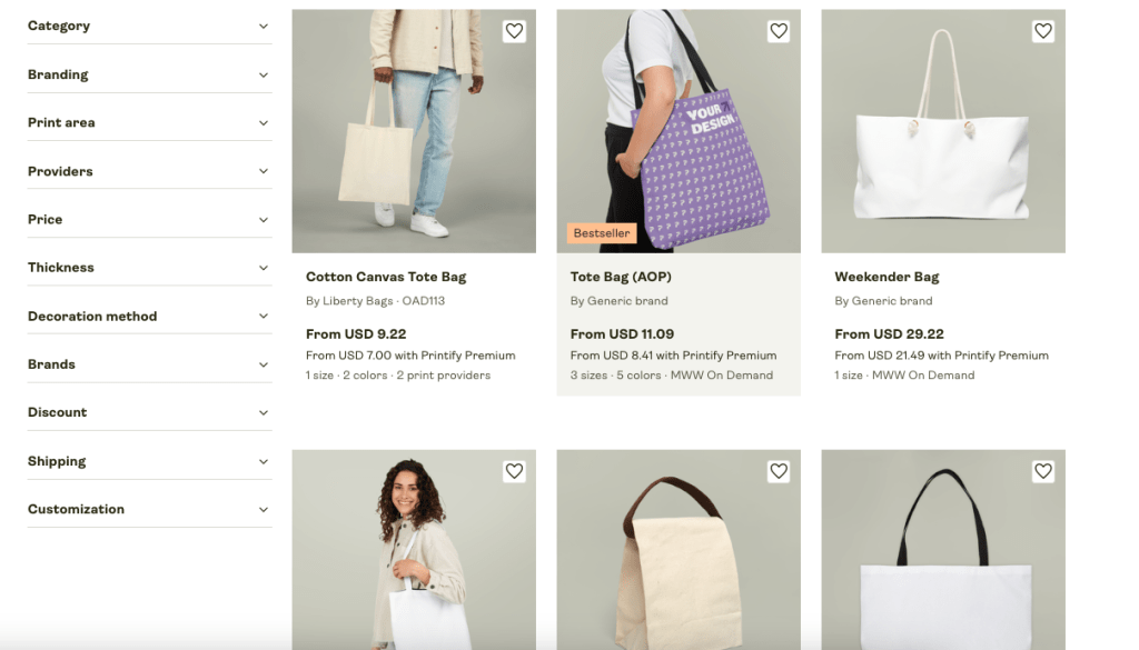 Print-on-Demand Idea 5. Tote Bags